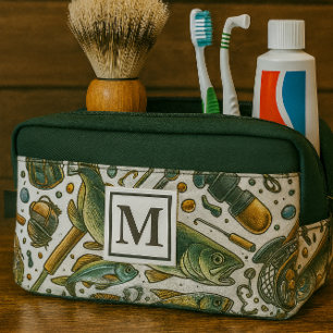 Monogram Fishing Fisherman Travel Toiletry Bag