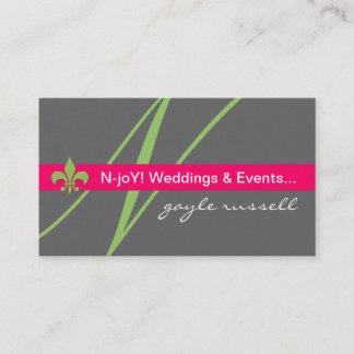 Monogram fleur de lis event planne... - Customised Business Card