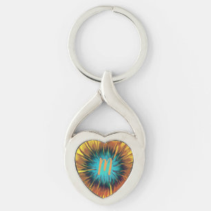 Monogram Floral Key Ring