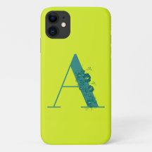 Monogram Floral Letter A iPhone Case