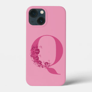 Monogram Floral Letter Q iPhone Case