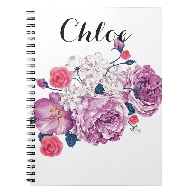Monogram floral notebook (Front)