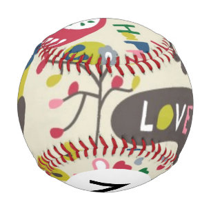Monogram Floral Pattern 11 Baseball