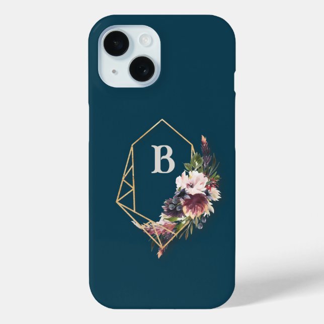 Monogram Floral Phone Case (Back)