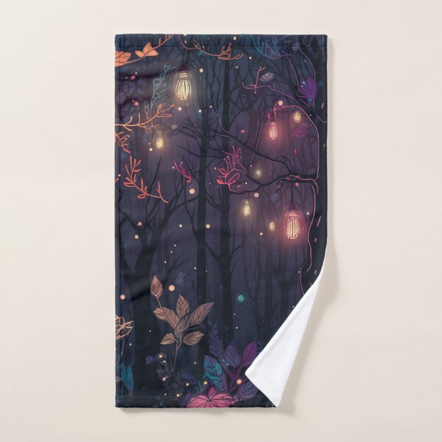 Monogram Floral Spray Fantasy Art Hand Towel (Hand Towel)