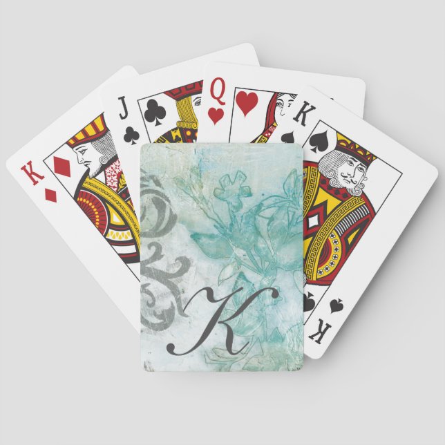 Monogram | Flower Spray II Playing Cards (Back)