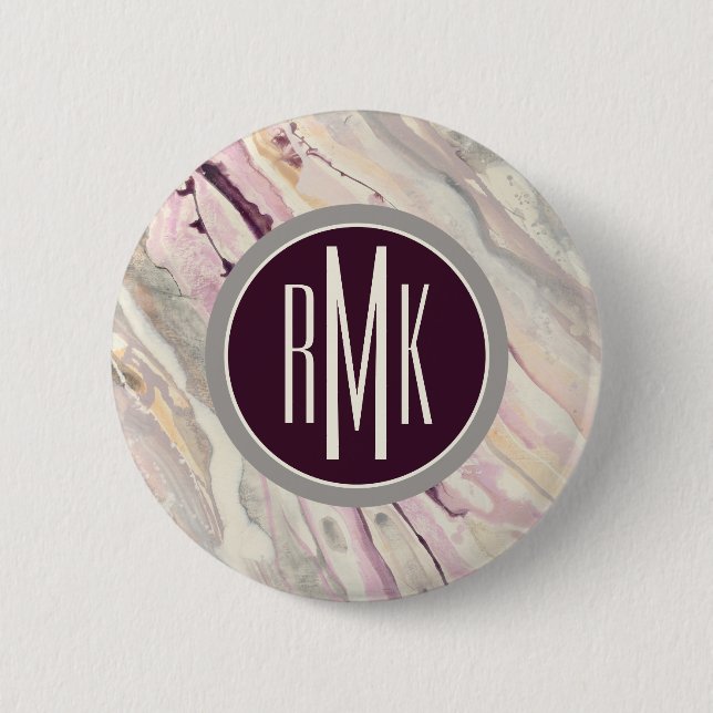 Monogram | Flowing I 6 Cm Round Badge (Front)
