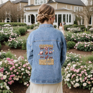 Monogram Football Moms Club Denim Jacket