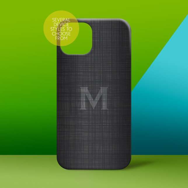 Monogram for Men with Linen Look (Personalized Phone Case - subtle name)