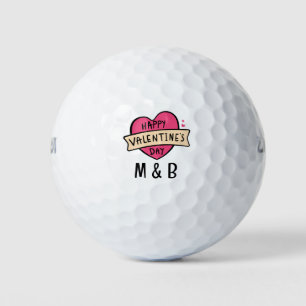 Monogram for Valentine's Day Golf Balls