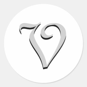 Monogram Formal Sticker "V"