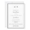 Monogram frame rehearsal dinner invitations
