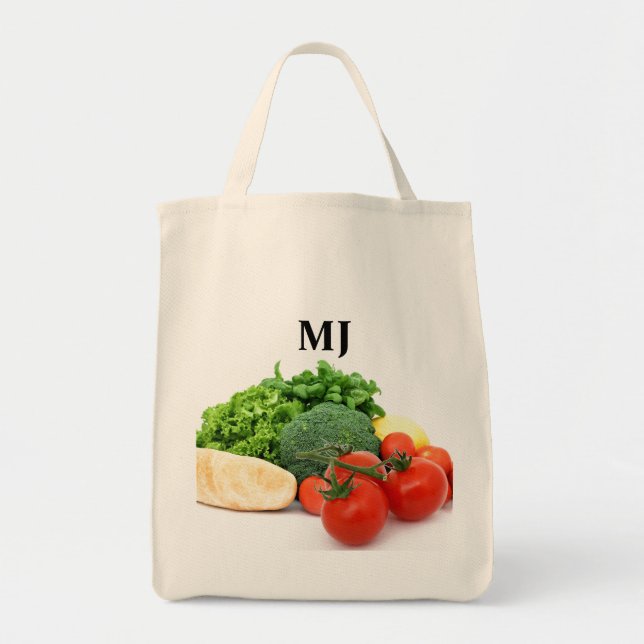 Monogram Fresh Produce Grocery Tote (Front)