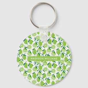 Monogram Fruit Modern Minimalist Keychain