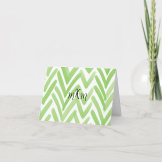 Monogram fun with a pop thank you card