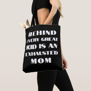 Monogram funny best mum typography black white  tote bag