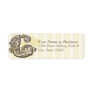 Monogram G Return Address Label
