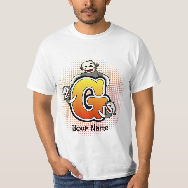 Monogram G Sock Monkey  T-Shirt (Front)