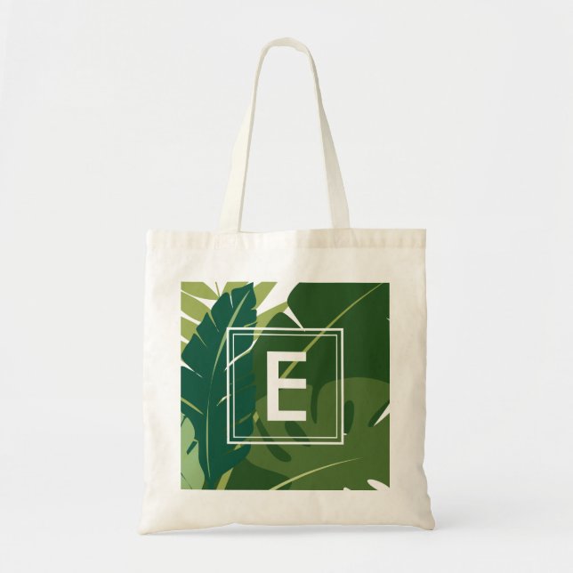 Monogram Gardener Plant Lover Tote Bag (Front)