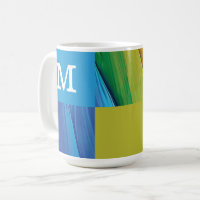 Monogram geometric colourful design