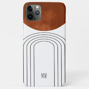 Monogram Geometric Mid Century Modern Style iPhone 11 Pro Max Case