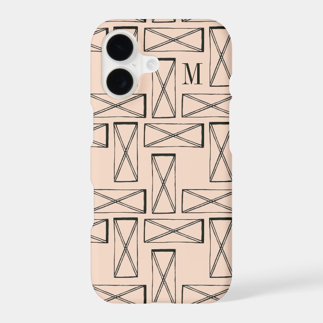 Monogram | Geometric Rectangle X Design (Back)