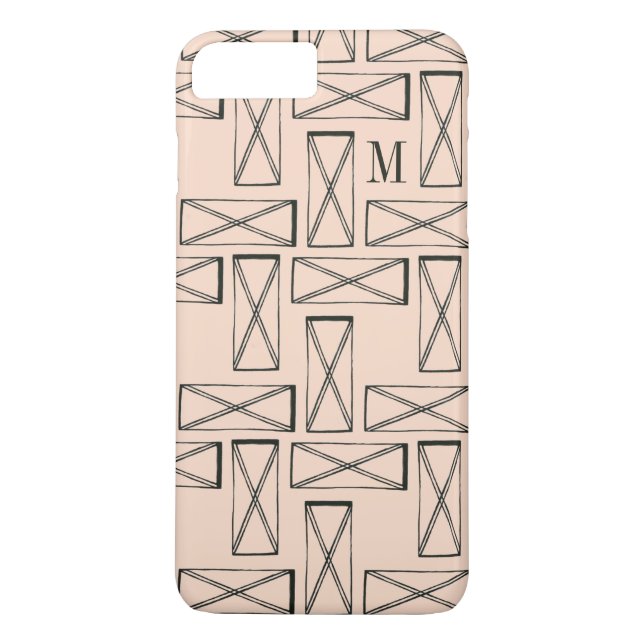 Monogram | Geometric Rectangle X Design Case-Mate iPhone Case (Back)