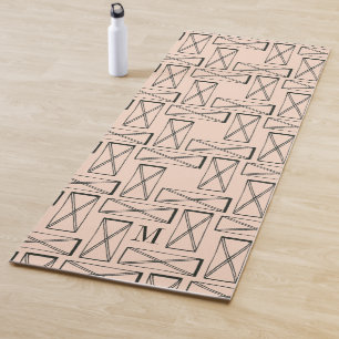 Monogram   Geometric Rectangle X Design Yoga Mat