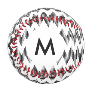 Monogram Geometric zigzag pattern 2 Baseball