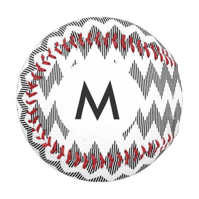 Monogram Geometric zigzag pattern 2 Baseball (Front Left)