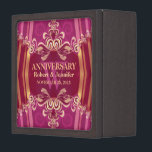 Monogram Gift Box Wedding Bridesmaid Cute Gift Box<br><div class="desc">Customisable keepsake magnetised lid gift box in pink and gold lacy design. Personalise the monogram with initial and name - or change it to whatever text and layout you want. Makes a wonderful gift - fill the box with jewellery, potpourri , coins, crystals more. Also suitable for wedding, brides to...</div>