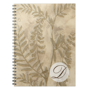 Monogram   Gilded Foliage I Notebook