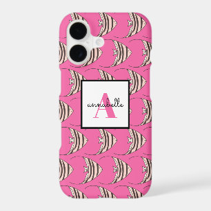 Monogram Girly Pink Fish