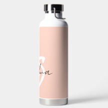 Monogram girly style soft pink