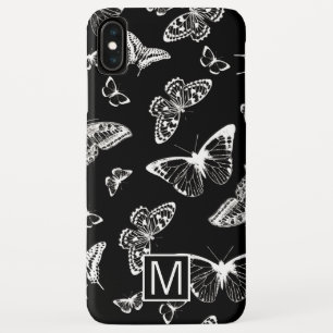 Monogram GL BW Butterflies iPhone XS Max Case