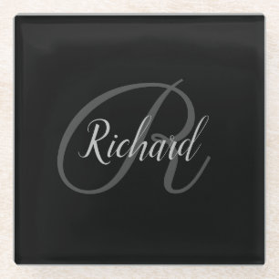 Monogram Glass Coaster