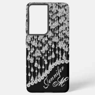 Monogram Glitter Icicles Glam Samsung Galaxy Case