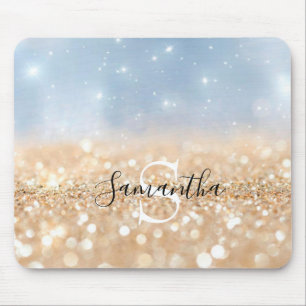 Monogram Glitter Mouse Pad