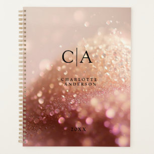 Monogram Glitter Planner