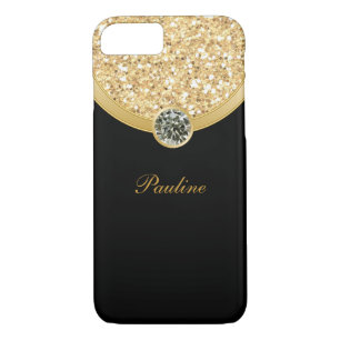 Monogram Glitter Style iPhone 8/7 Case