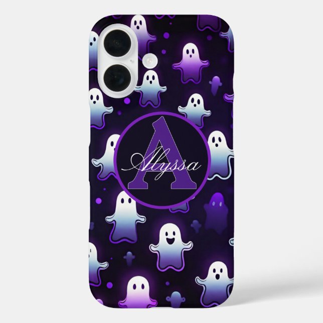 Monogram Glowing Ghosts in the Night Case-Mate iPhone Case (Back)