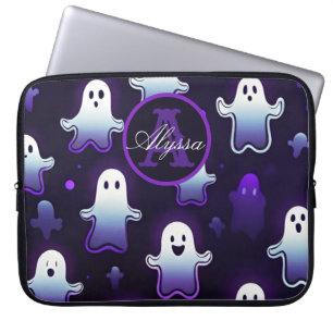 Monogram Glowing Ghosts in the Night Laptop Sleeve