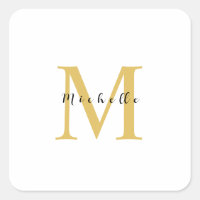 Monogram Gold Colour Your Name Special Gift Belove