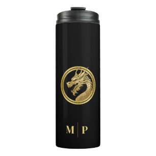 Monogram Gold Dragon- Thermal Tumbler