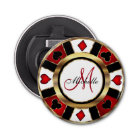 Monogram Gold Poker Chip Design