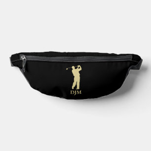 Monogram Gold Silhouette Golfer Bum Bags