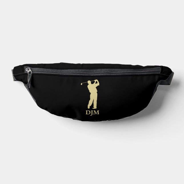 Monogram Gold Silhouette Golfer Bum Bags (Lay Down)