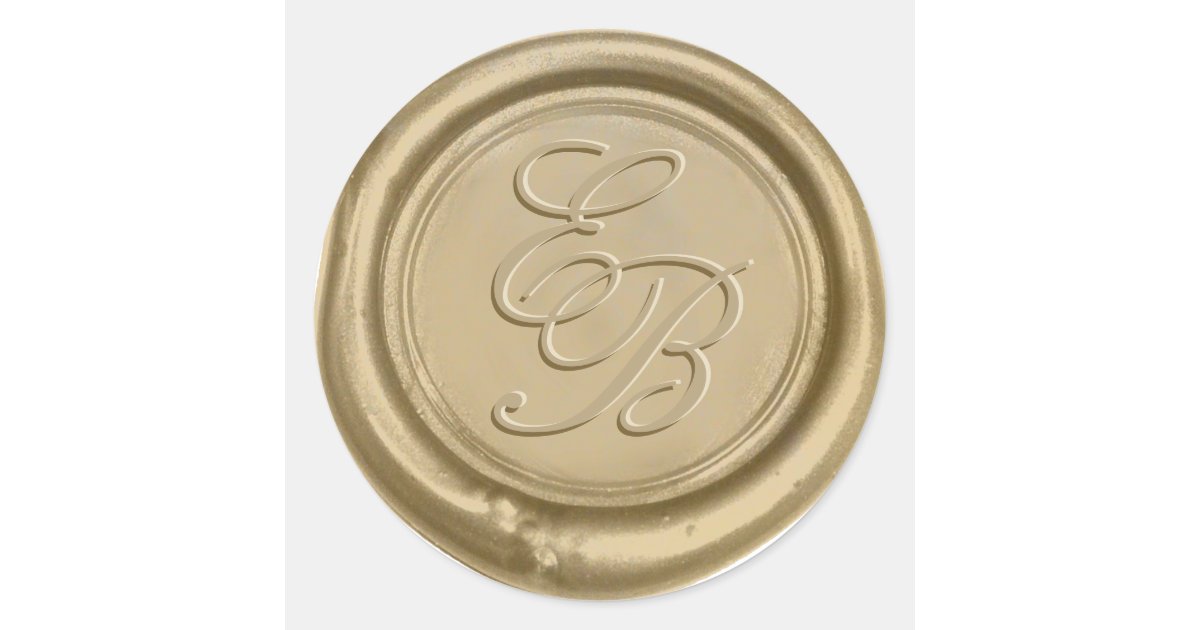 Monogram Gold Wax Seal Wedding