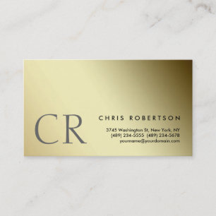 Monogram Gold Yellow Tones Business Card