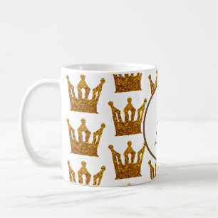Monogram Golden crown Classic Mug